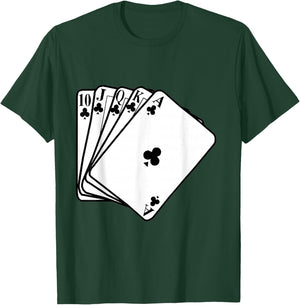 Royal Flush Clubs T-Shirt - T-Shirt | Forest
