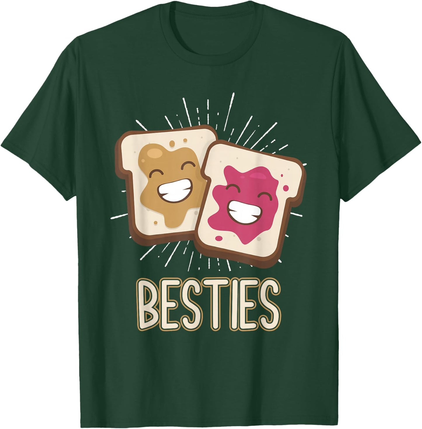 Peanut Butter and Jelly Best Friend Funny Matching Bestie T-Shirt - T-Shirt | Forest