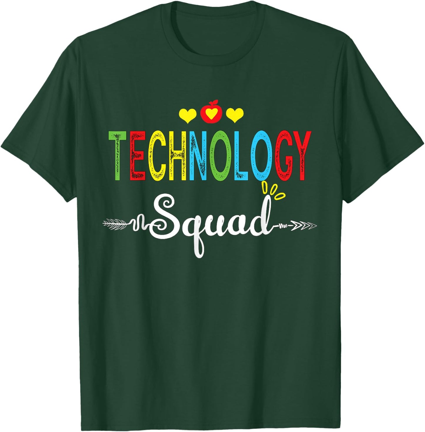 Technology Squad Computer Teacher Students Back School Shirt Women Girls Kids T-Shirt - T-Shirt | Forest