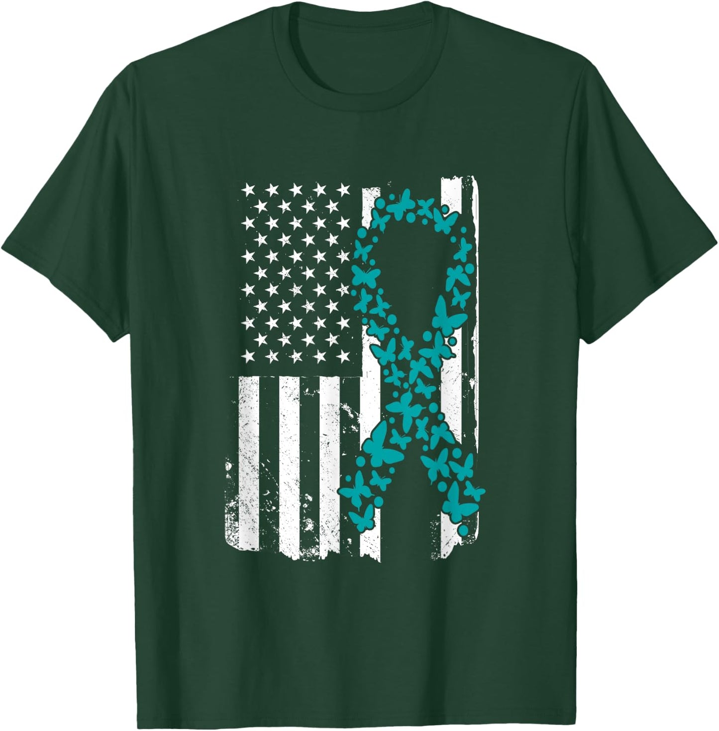 Ovarian Cancer Ribbon Awareness Mother's Day T-Shirt - T-Shirt | Forest