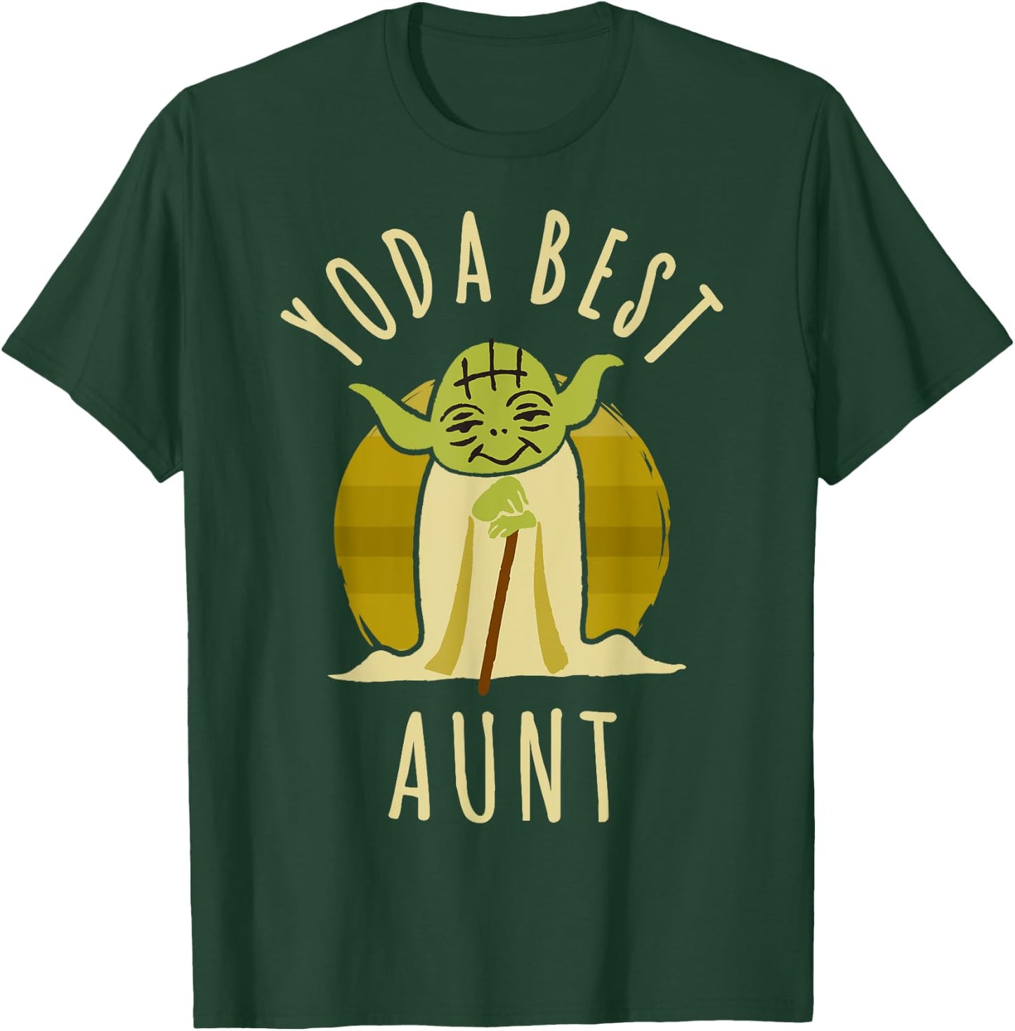 Star Wars Yoda Best Aunt Cartoon Yoda T-Shirt - T-Shirt | Forest
