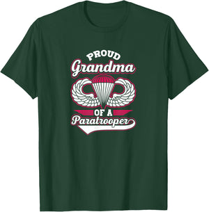 Airborne Shirt - Proud Grandma of a Paratroooper T-Shirt - T-Shirt | Forest