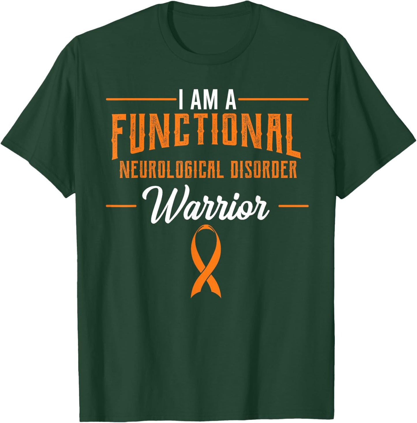 Functional Neurological Disorder Warrior Awareness Ribbon T-Shirt - T-Shirt | Forest