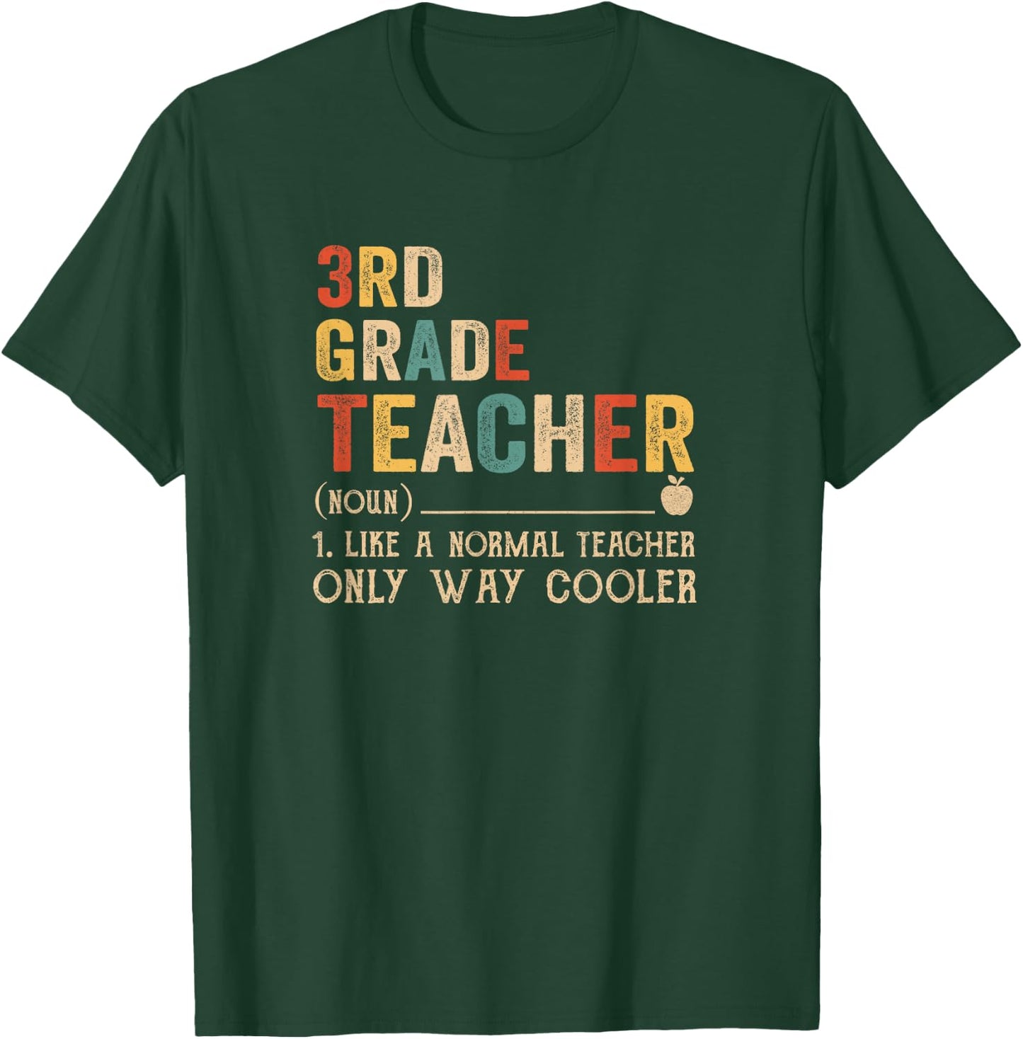 3Rd Grade Teacher Definition Funny Back To School First Day T-Shirt - T-Shirt | Forest