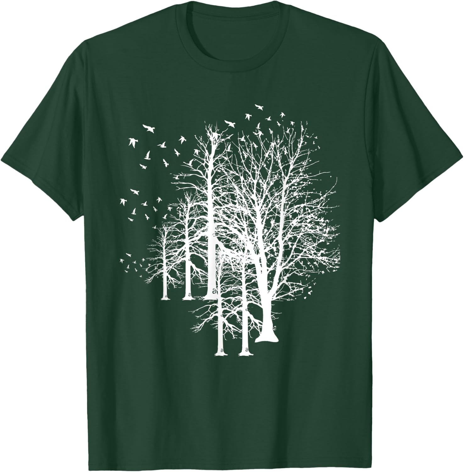 Outdoors Forest Trees Wildlife Flock Of Birds Nature T-Shirt - T-Shirt | Forest