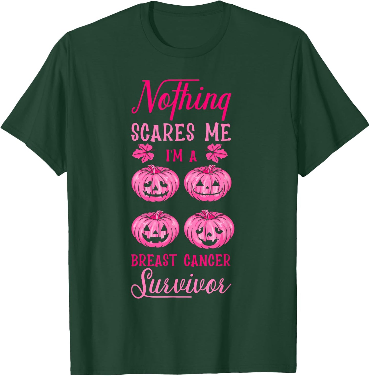 Breast Cancer Halloween Party Survivor Pink Pumpkin T-Shirt - T-Shirt | Forest