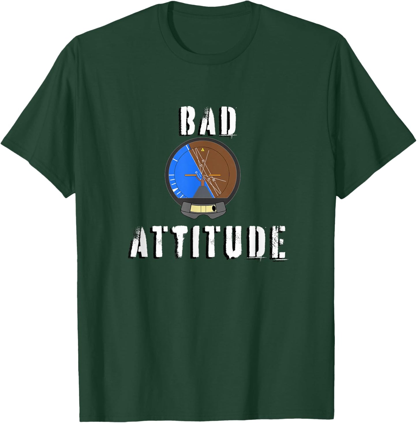 Bad Attitude pilot attitude indicator T-Shirt - T-Shirt | Forest