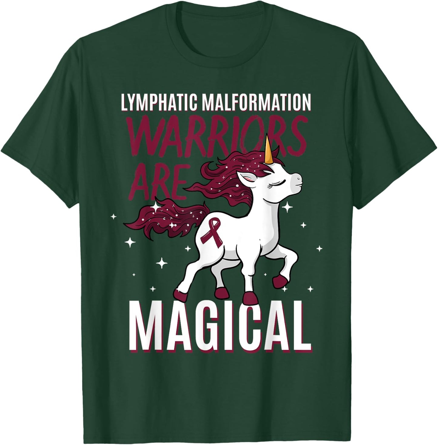 Lymphatic Malformation Awareness Unicorn Lover Lymphangioma T-Shirt - T-Shirt | Forest