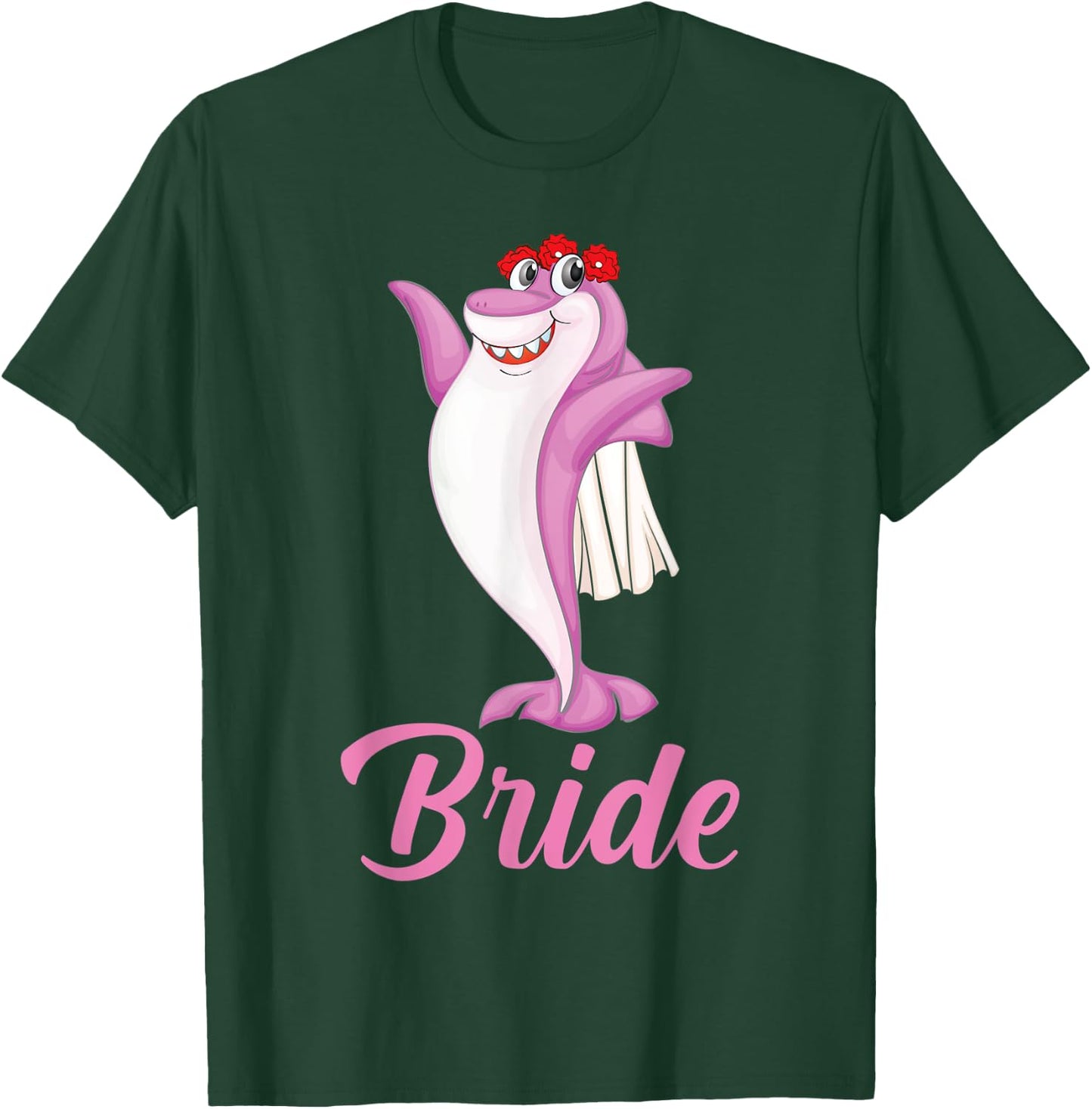 Wedding Engagement Shark Bride Bachelorette Party T-Shirt - T-Shirt | Forest