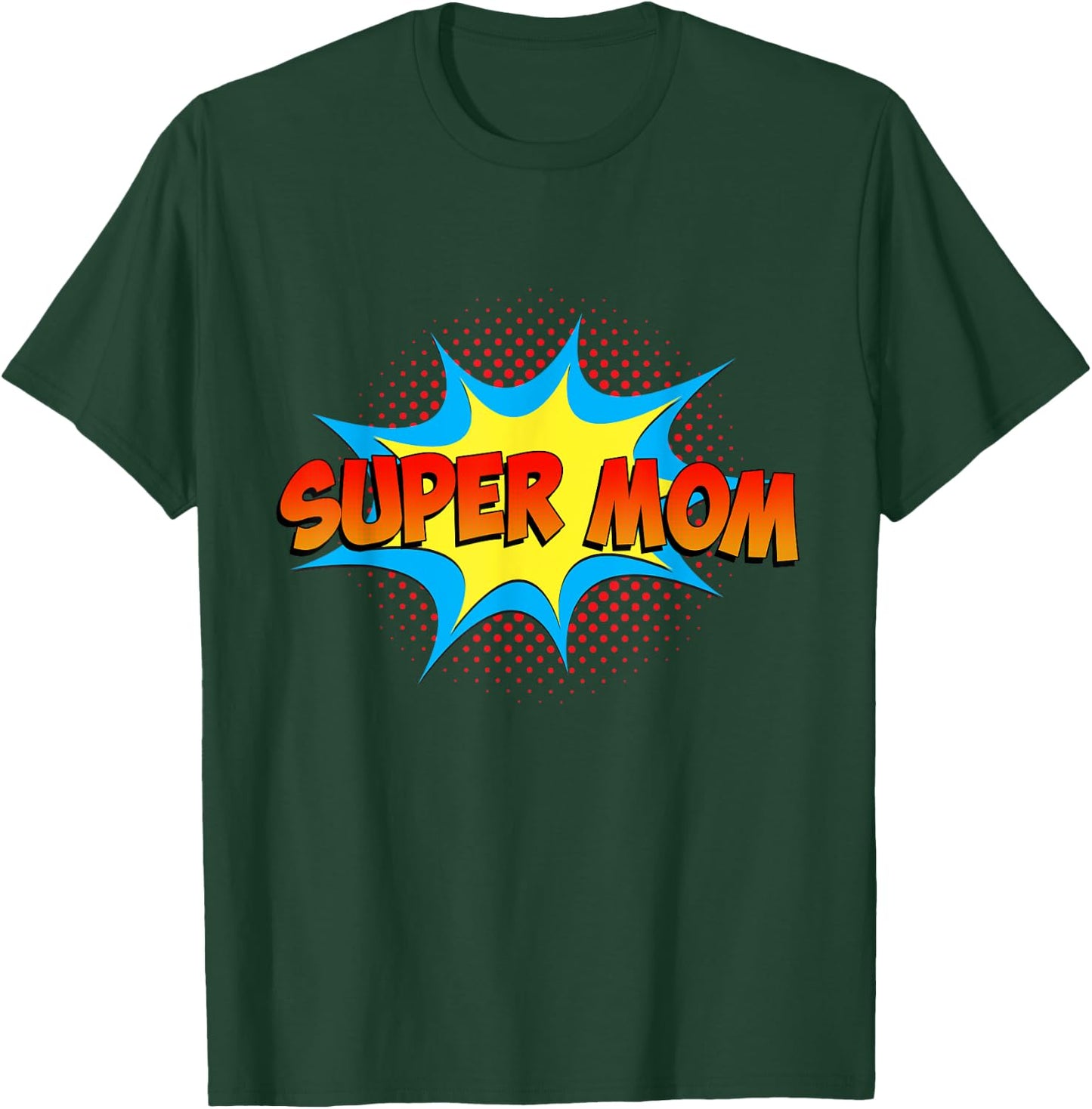 Super Mom Family Matching Superhero Comics Set Mothers Day T-Shirt - T-Shirt | Forest