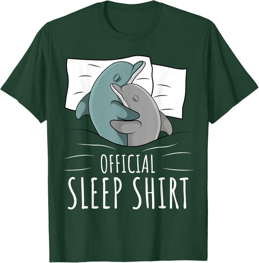 Sleeping Dolphin Lover Women Girls Napping Official Sleep T-Shirt - T-Shirt | Forest