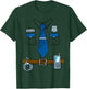 Police Costume Cop Uniform Officer Halloween Women Men Boys Small T-Shirt - T-Shirt | Forest
