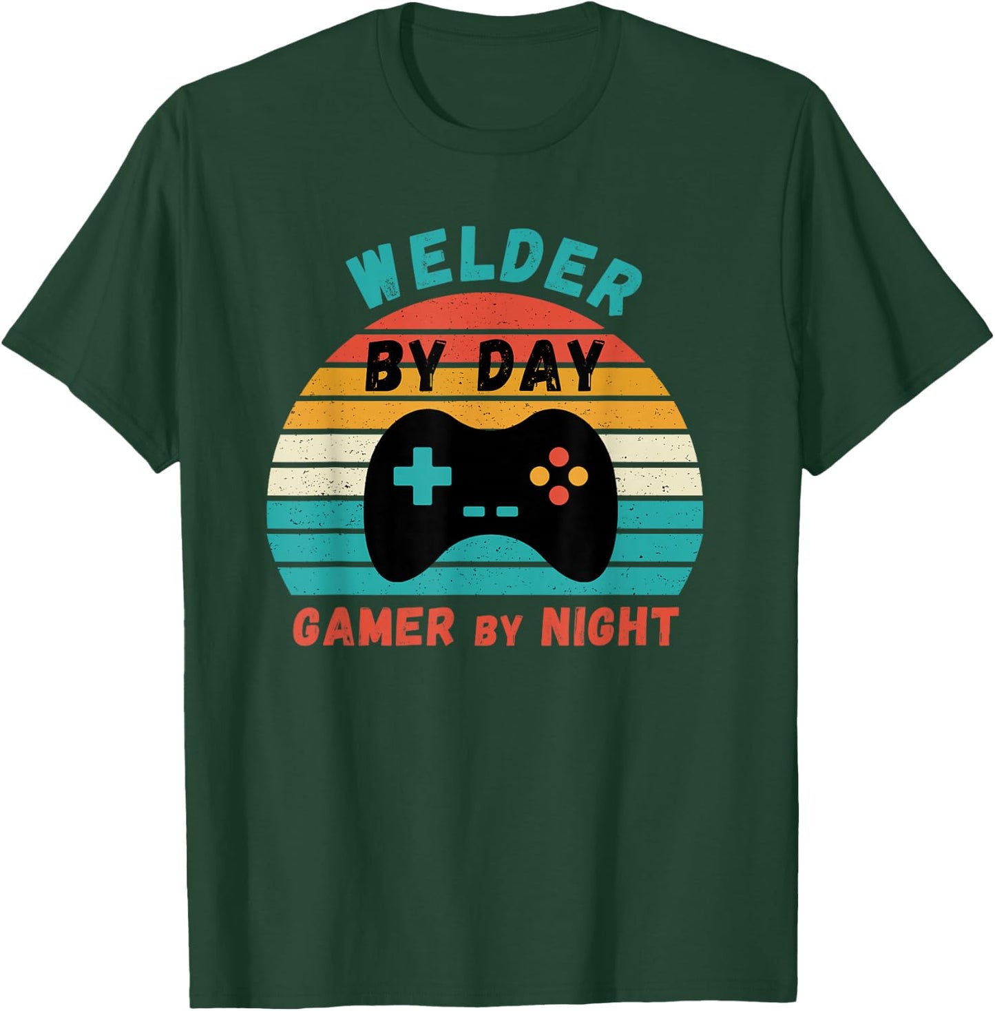 Welder Birthday Gifts -Youth Retro Gamer Black Small T-Shirt - T-Shirt | Forest