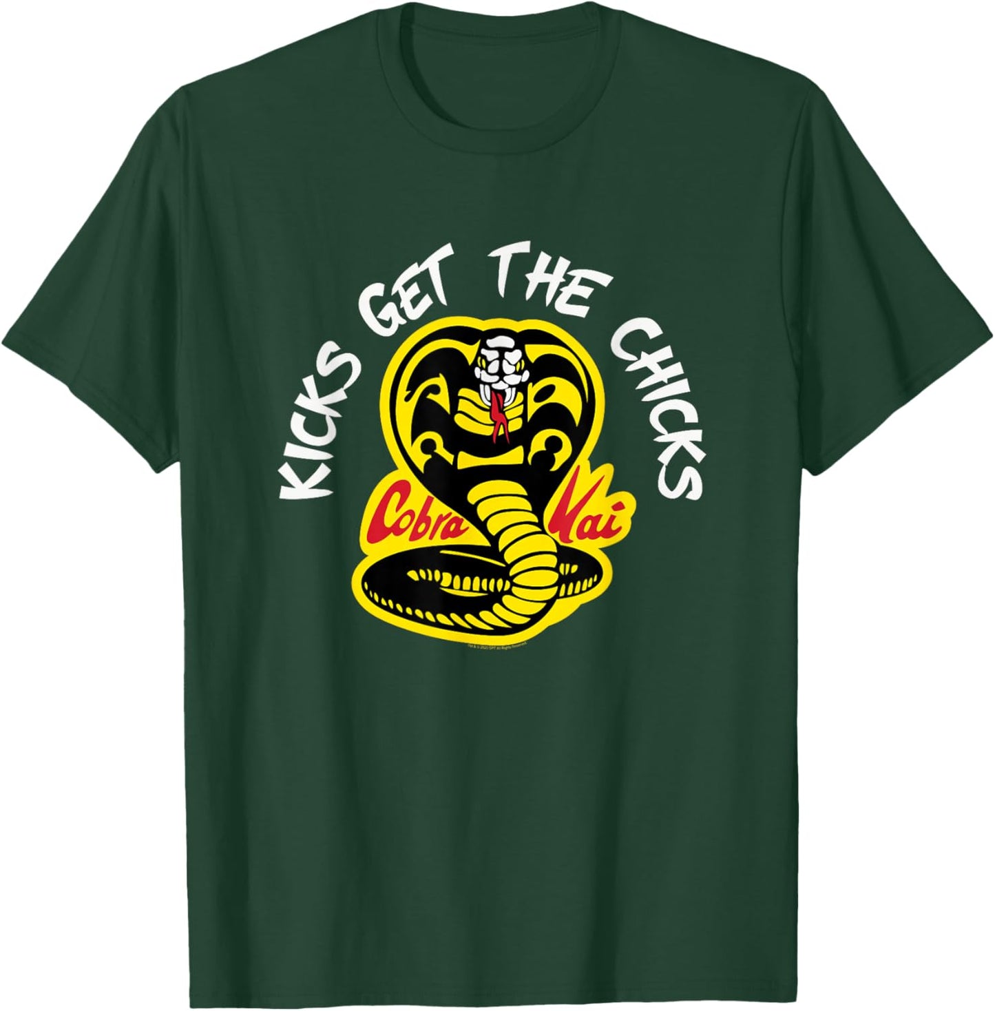 Cobra Kai Kicks Get The Chicks T-Shirt - T-Shirt | Forest