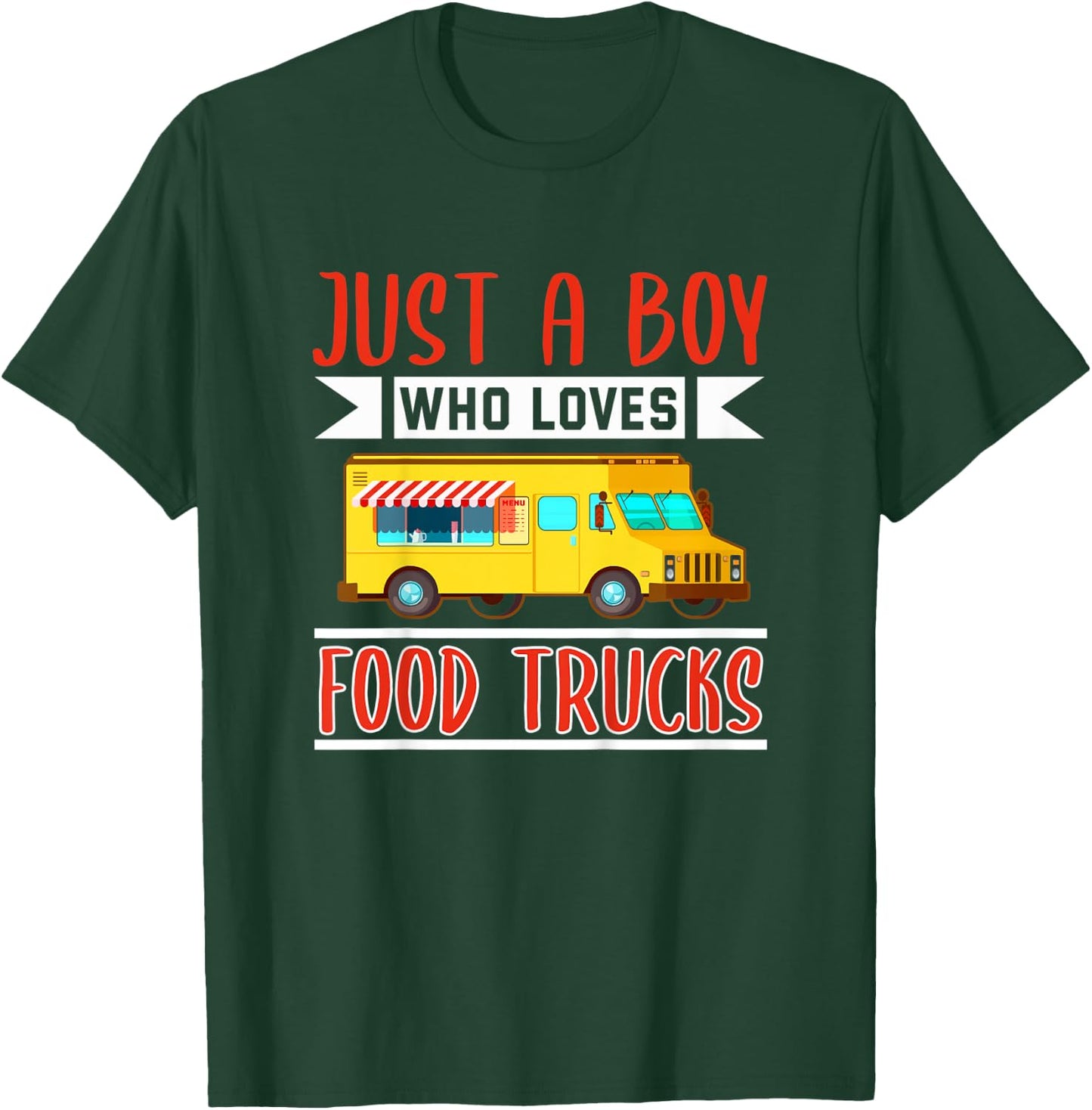 Kids Food Truck Shirt Boys Funny Street Food Food Truck Lover T-Shirt - T-Shirt | Forest