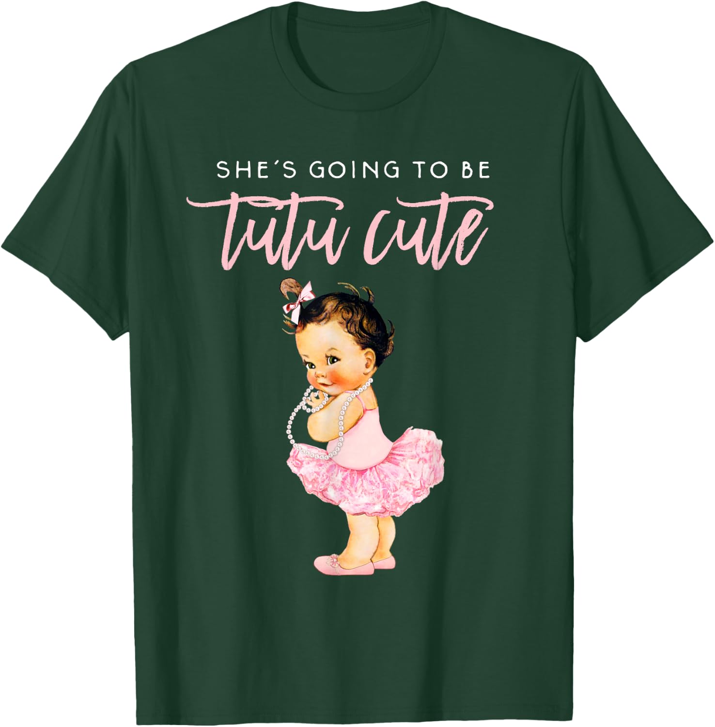 Its A Girl Gender Reveal Shirt Touchdown Tutu Baby Shower T-Shirt - T-Shirt | Forest