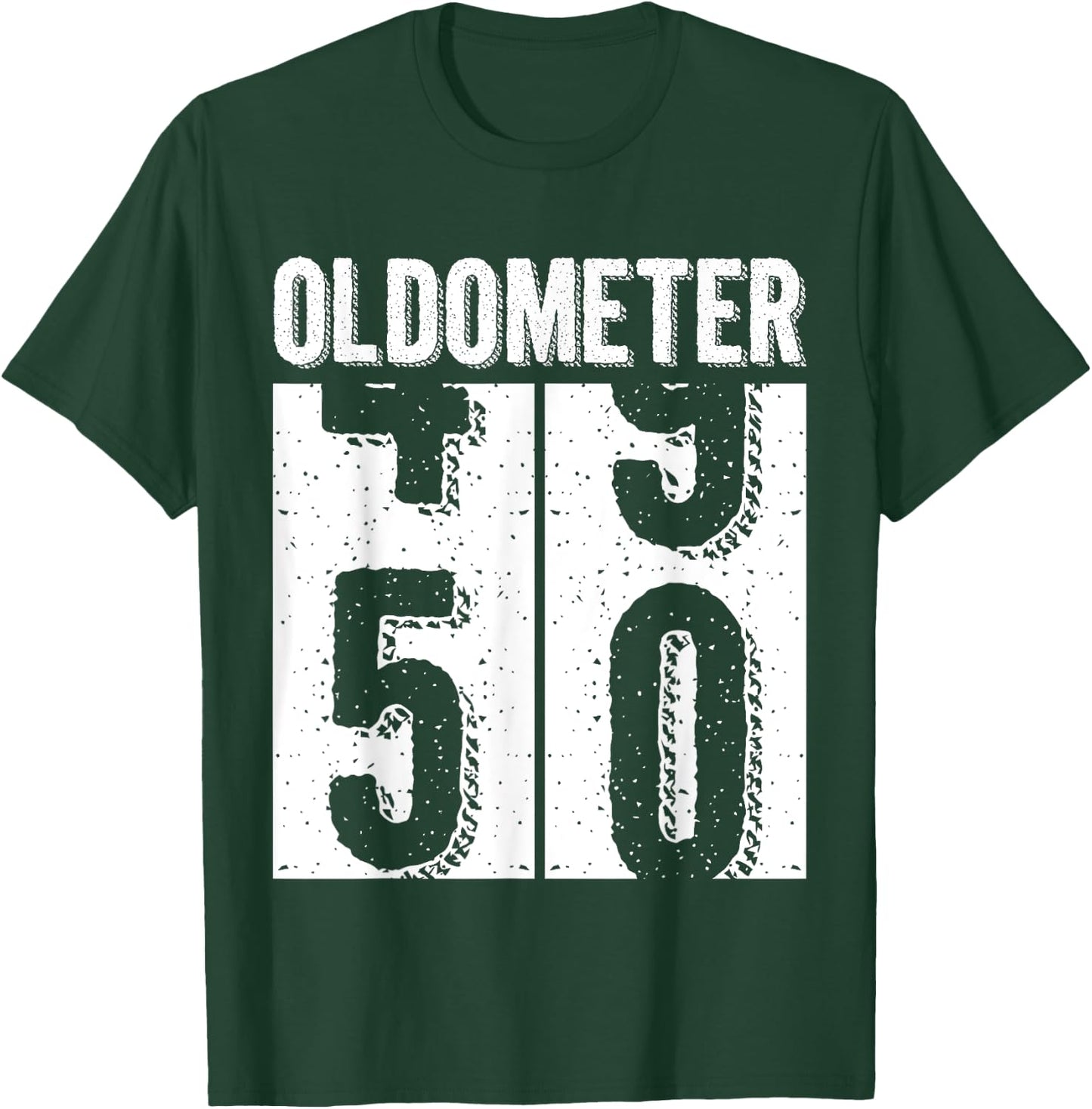 50th Birthday Gifts Oldometer 49-50 Vintage Funny Men Women T-Shirt - T-Shirt | Forest