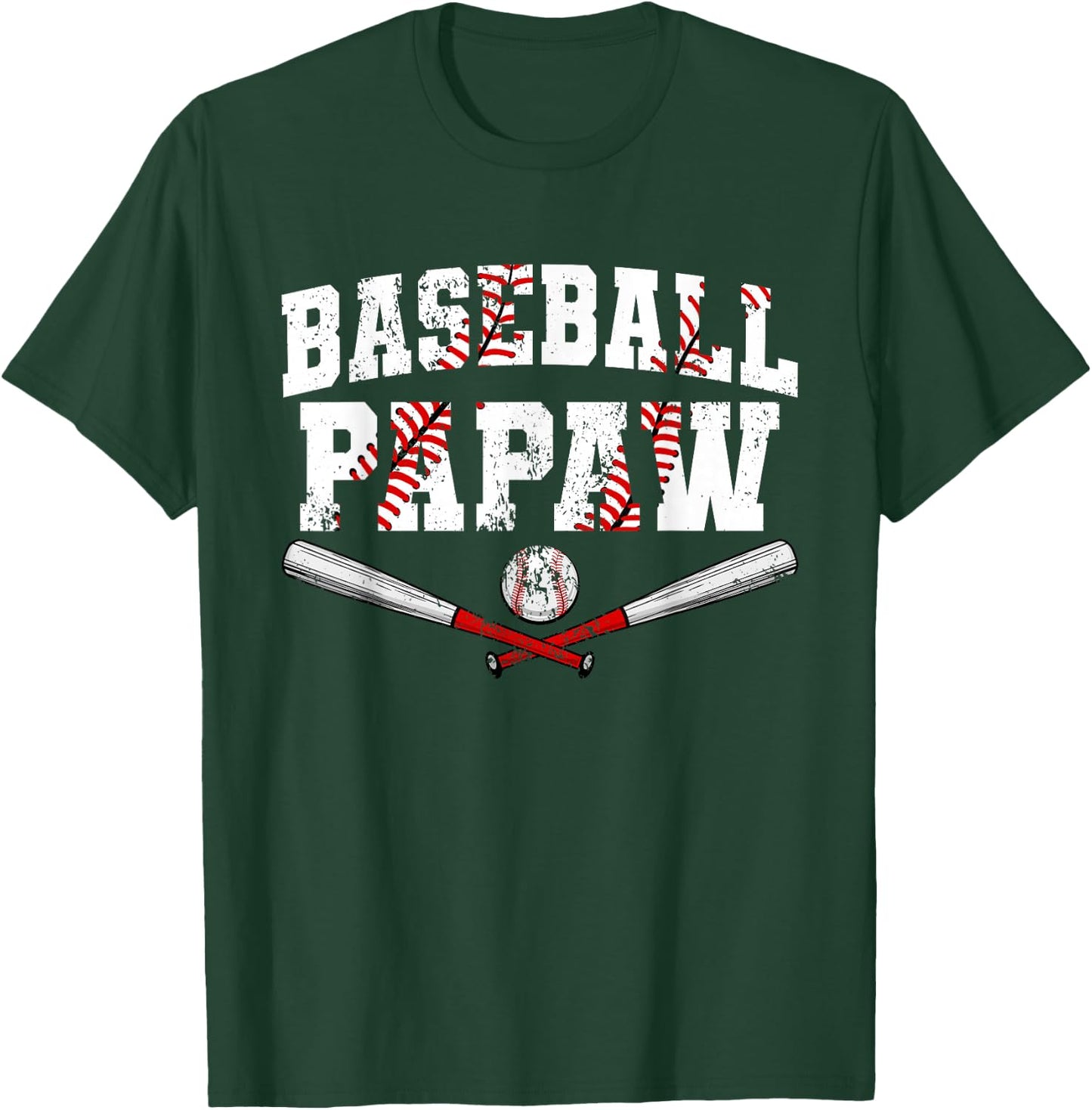 Retro Baseball Papaw Baseball Lover Father's Day T-Shirt - T-Shirt | Forest