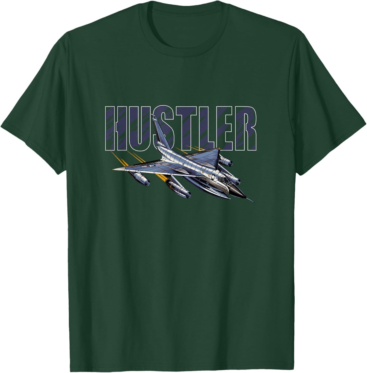 USA Military Warbird B58 Hustler Supersonic Airplane T-Shirt - T-Shirt | Forest