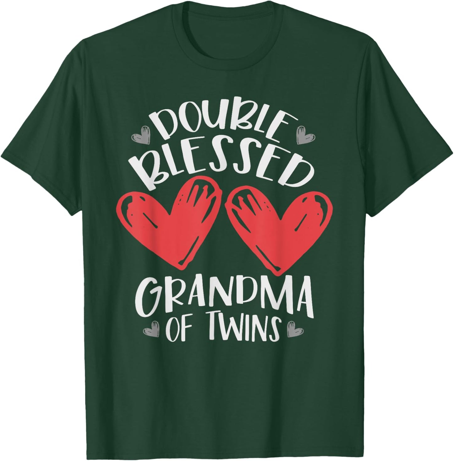 Double Blessed Grandma Of Twins T-Shirt - T-Shirt | Forest