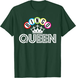Bingo Bingo Queen Crown Bingo Balls Gift T-Shirt - T-Shirt | Forest