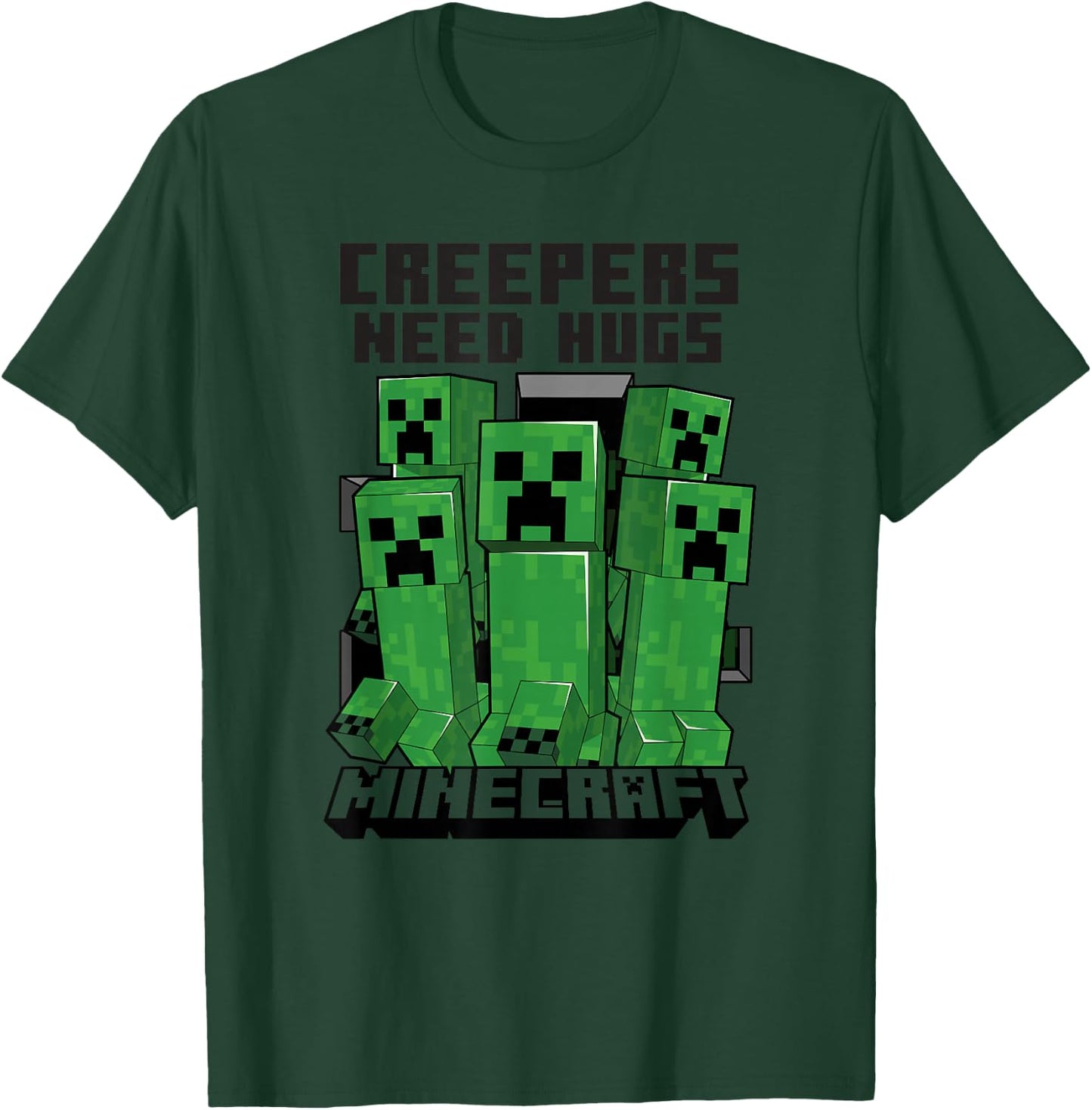 Minecraft Creepers Need Hugs March T-Shirt - T-Shirt | Forest