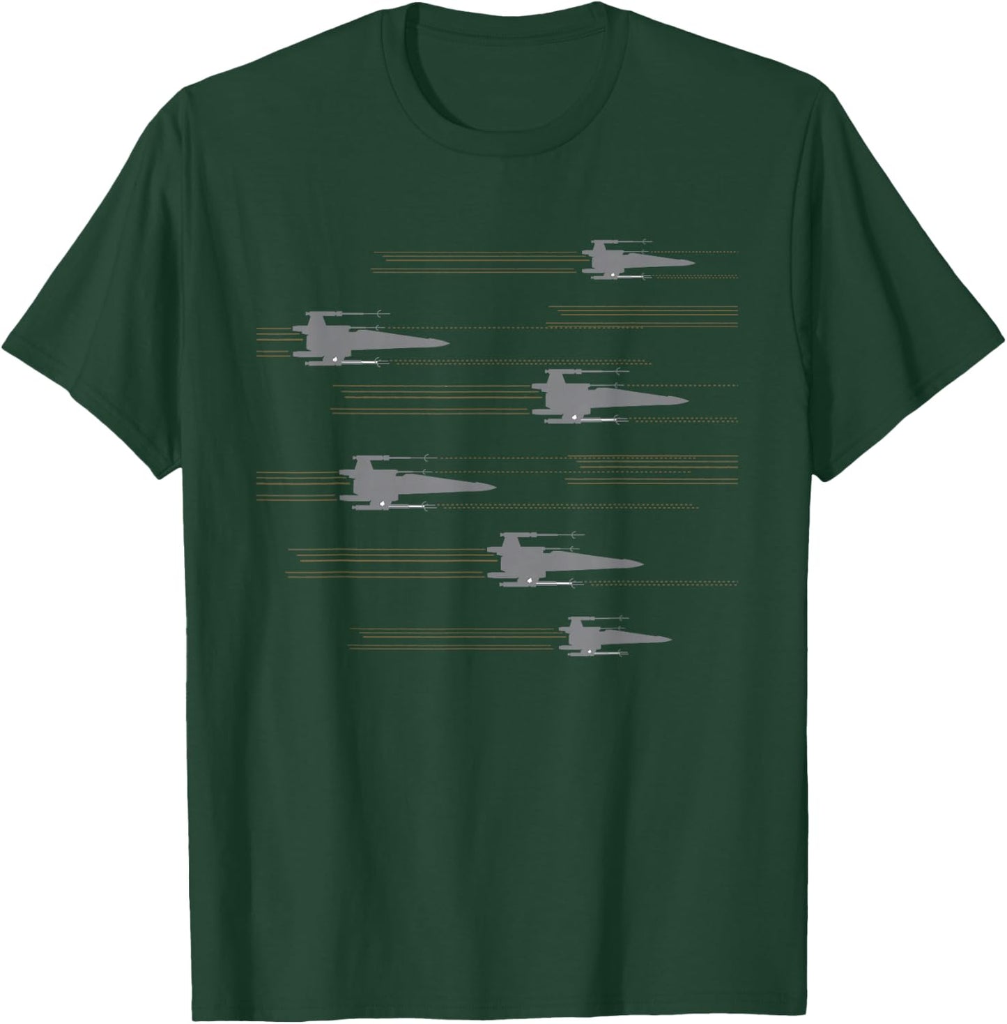 Star Wars X-Wing Starfighters Soar Pattern T-Shirt - T-Shirt | Forest