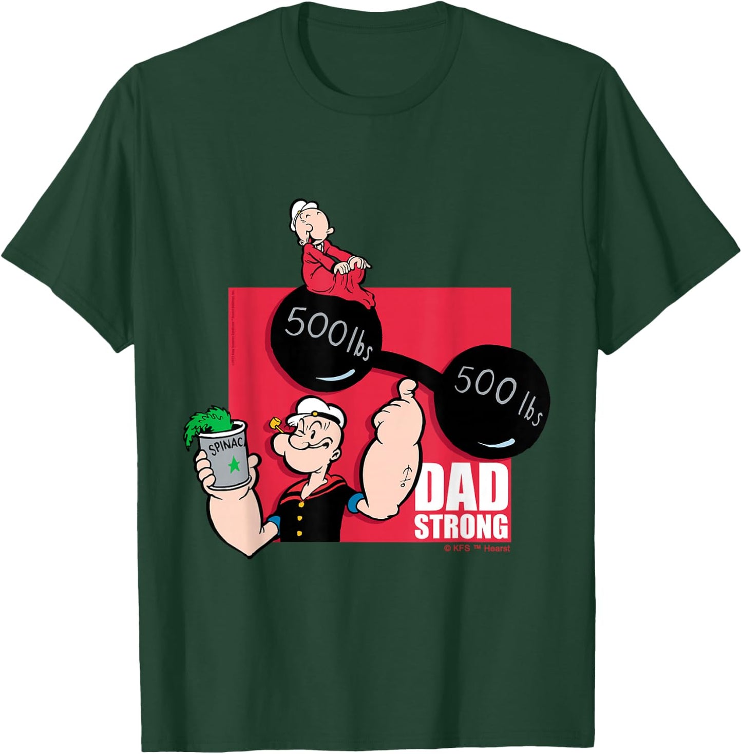 Popeye Dad Strong for Dad T-Shirt - T-Shirt | Forest
