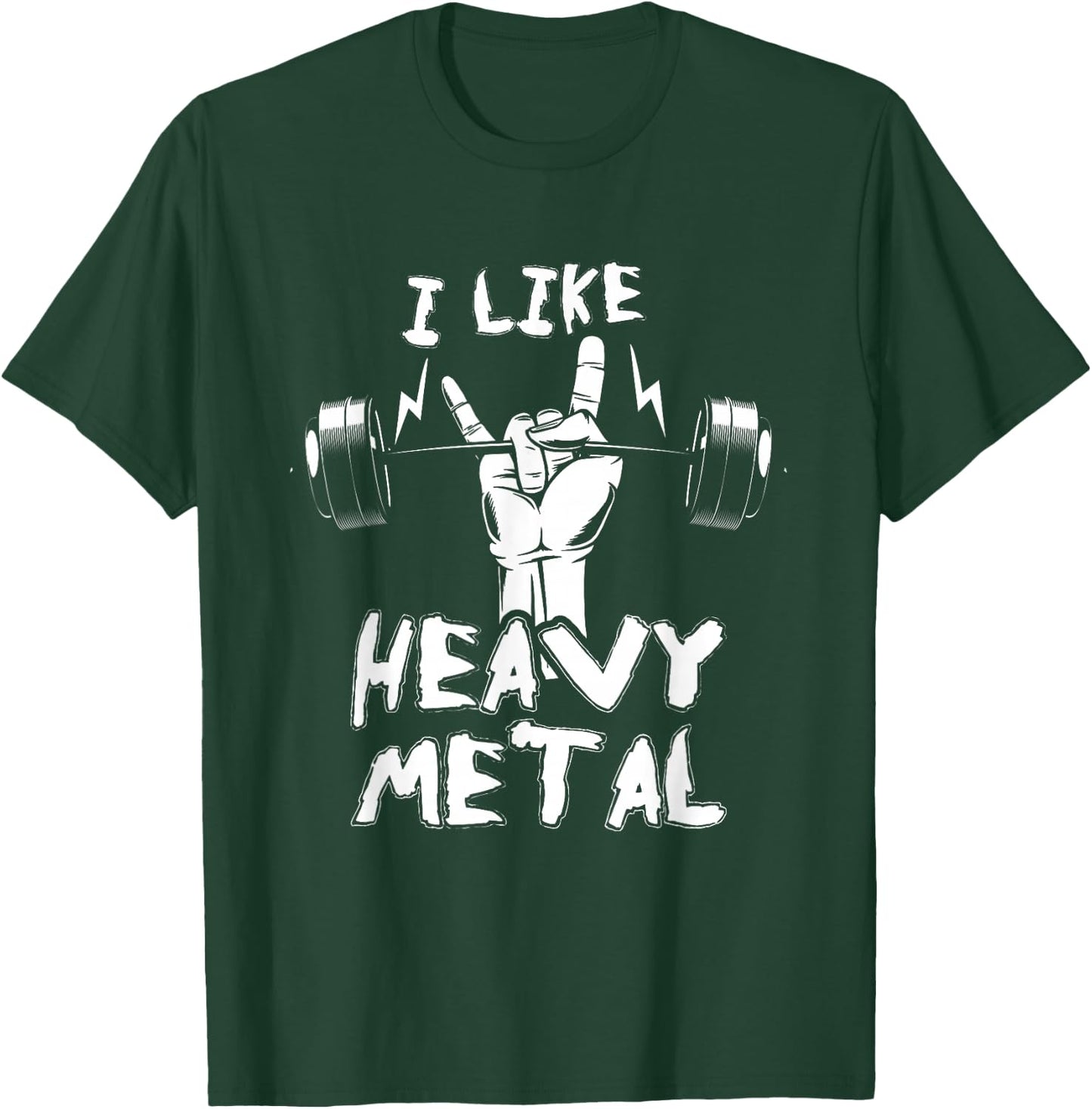 Exercise Fitness Instructor Personal Trainer Gift Heavy Metal Weightlifting Bodybuilding Gym Workout Barbell T-Shirt - T-Shirt | Forest