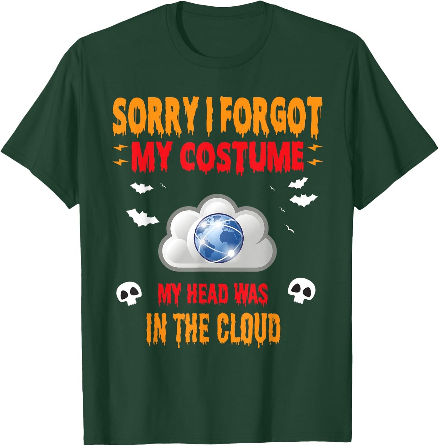 Halloween Cloud Computing lazy costume T-Shirt - T-Shirt | Forest