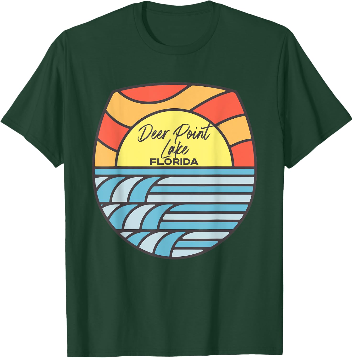 Deer Point Lake Florida FL Sunset Souvenir Finger Lakes T-Shirt - T-Shirt | Forest