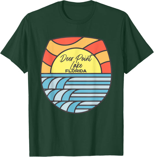 Deer Point Lake Florida FL Sunset Souvenir Finger Lakes T-Shirt - T-Shirt | Forest