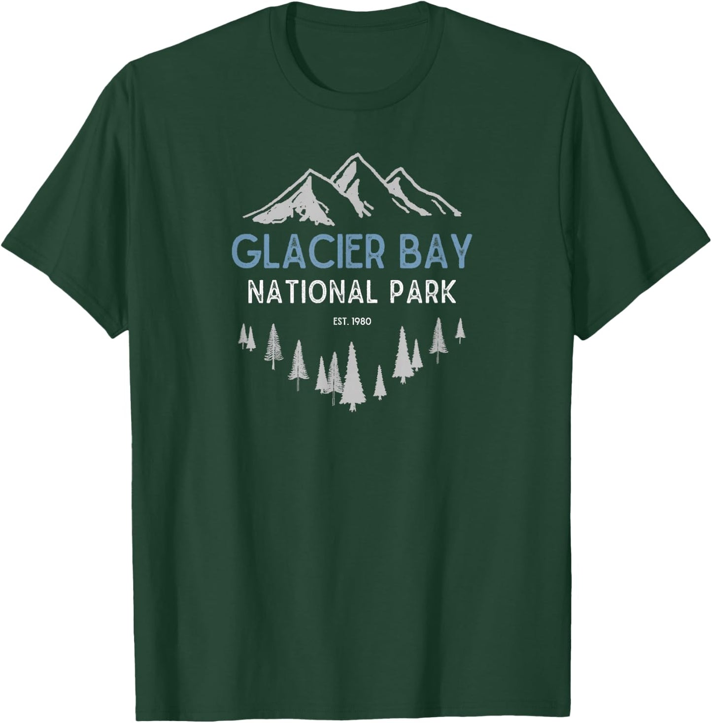Glacier Bay National Park Vintage Alaska Shirt T-Shirt - T-Shirt | Forest