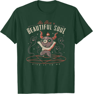 You Have a Beautiful Soul Cute Baphomet Demon Goat Pentagram T-Shirt - T-Shirt | Forest