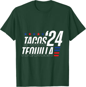 Tacos & Tequila 2024 Election T-Shirt - T-Shirt | Forest
