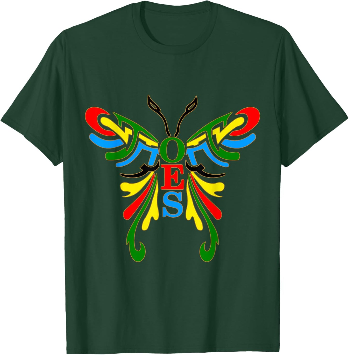 OES Butterfly Color of the Eastern Star Christmas T-Shirt - T-Shirt | Forest