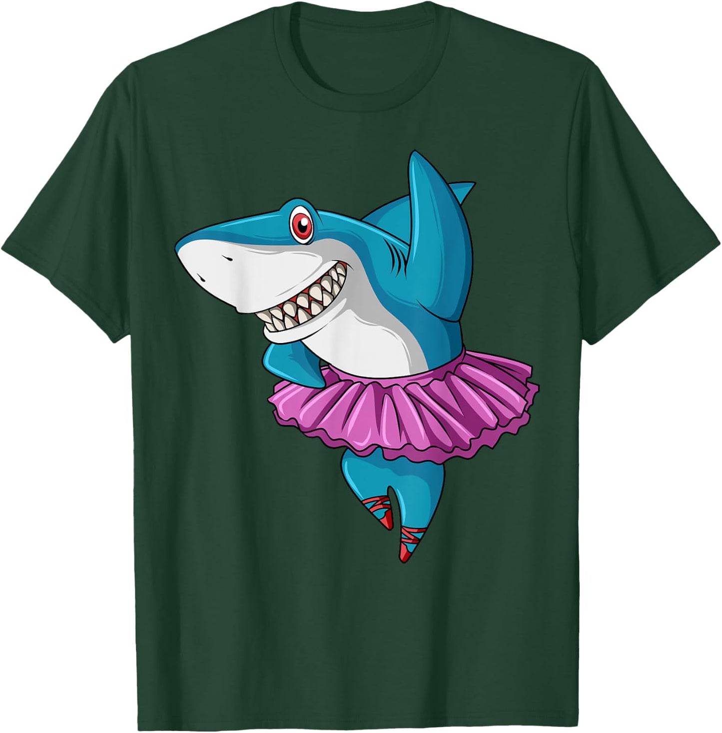 Ballerina Shark Ballet Dancer Shark Tutu Dance Party T-Shirt - T-Shirt | Forest