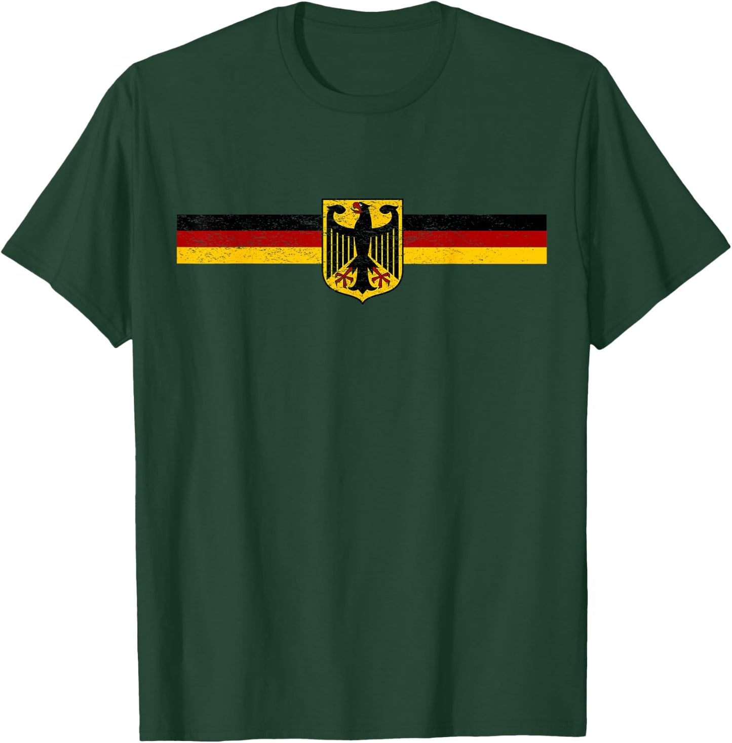 Funny Oktoberfest German Party Apparel Germany Deutschland Flag Eagle Coat of Arms Banner Vintage T-Shirt - T-Shirt | Forest