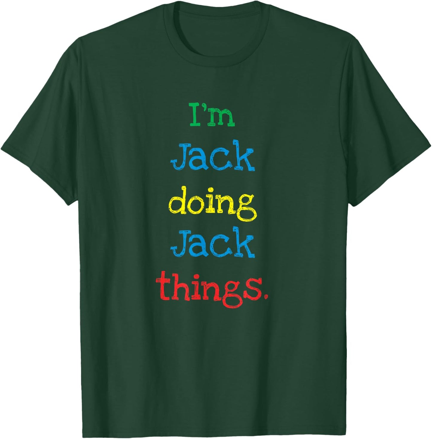 Jack Cute Personalized Text Kid's Gift Boys T-Shirt - T-Shirt | Forest