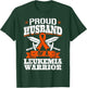 Proud Husband Of A Leukemia Warrior Awareness Blood Cancer T-Shirt - T-Shirt | Forest