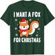 I Want A Fox For Christmas Fox Pajamas Girls Fox Christmas T-Shirt - T-Shirt | Forest