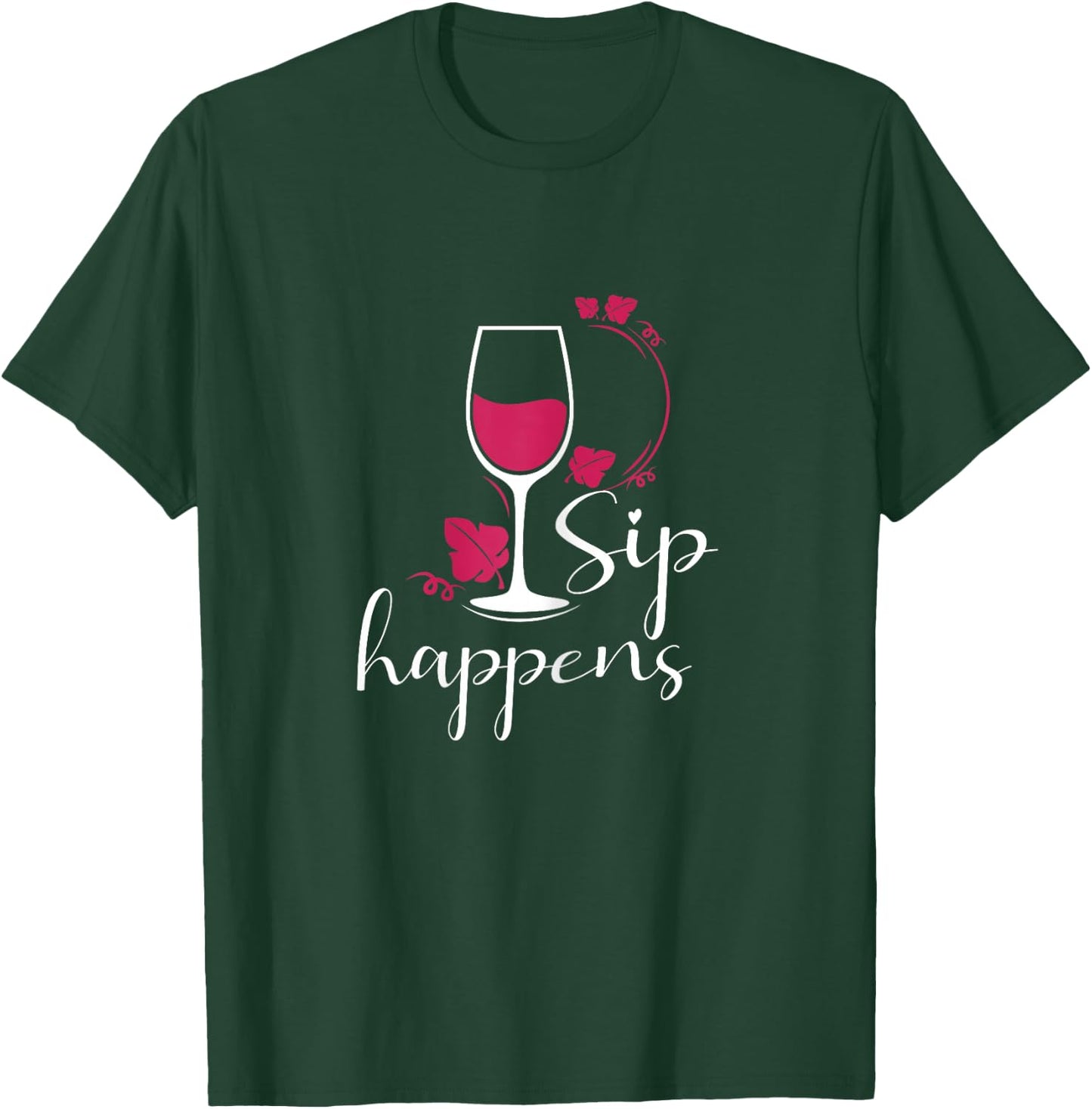 Funny Sip Happens Wine Squad Party Team Bride T-Shirt - T-Shirt | Forest
