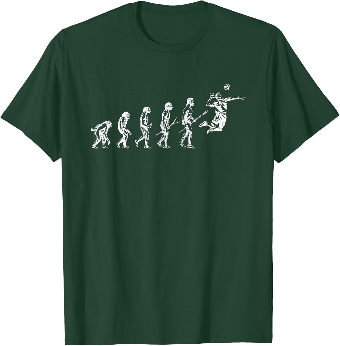 Volleyball Evolution Of Man Funny Vball Player Beach Team T-Shirt - T-Shirt | Forest