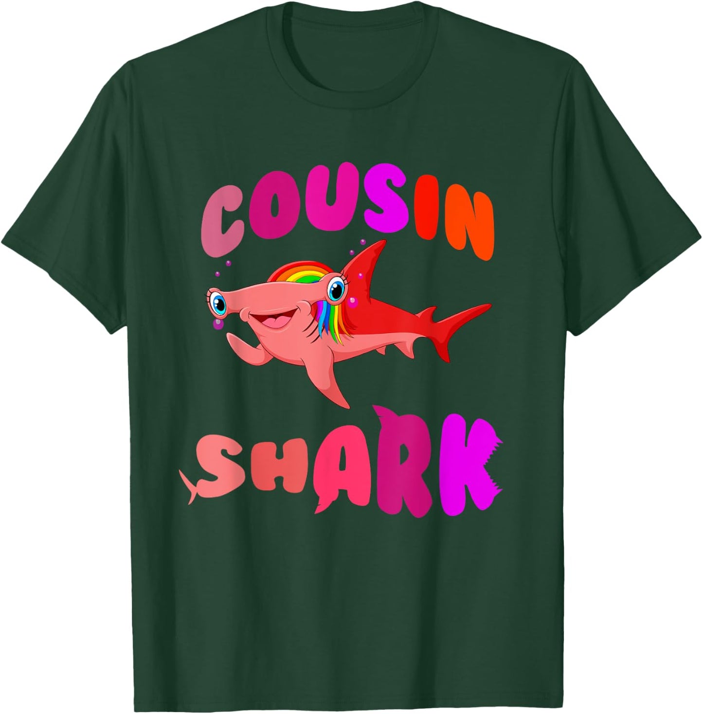 Cousin Shark hammerhead birthday family shark matching T-Shirt - T-Shirt | Forest