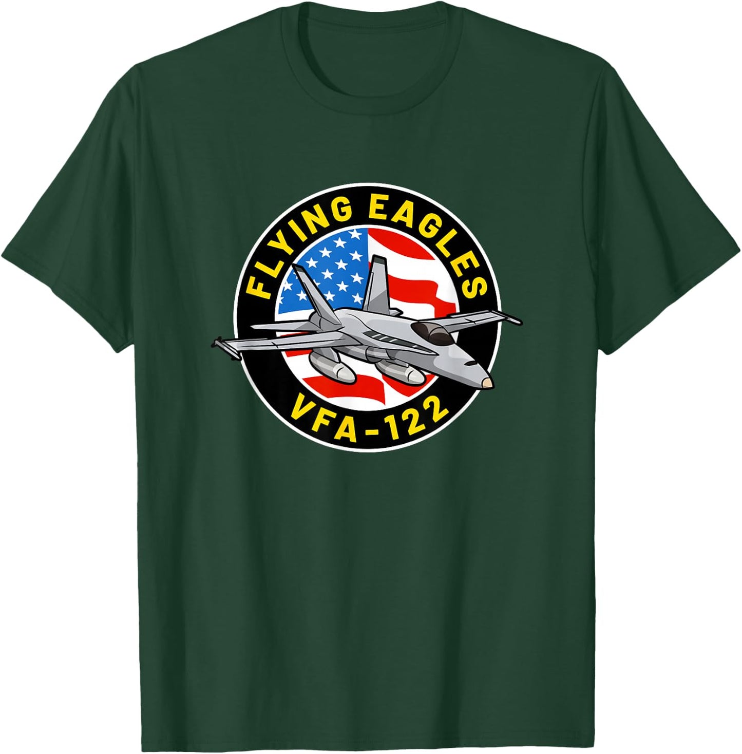 VFA-122 Squadron F-18 Super Hornet T-Shirt - T-Shirt | Forest