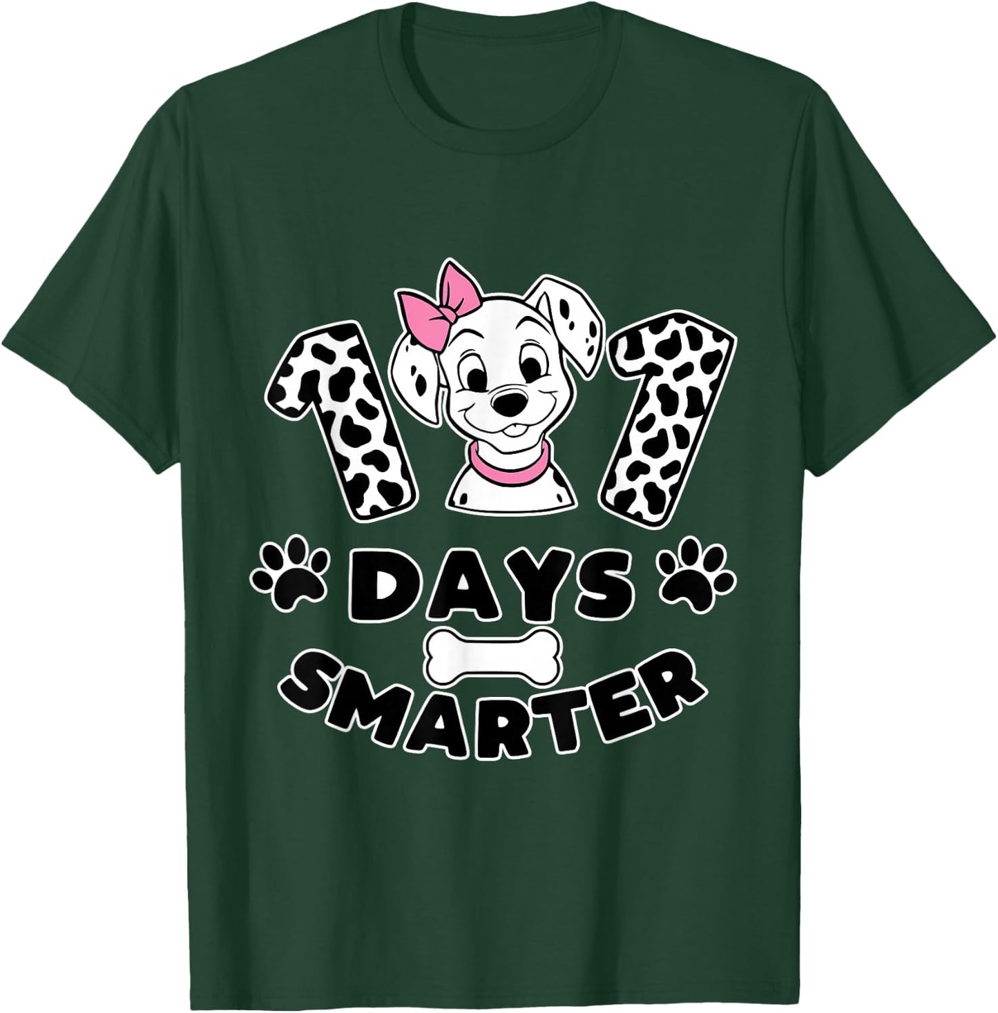 100th Days Of School / 101 Days Smarter 100 for Girls Kids T-Shirt - T-Shirt | Forest
