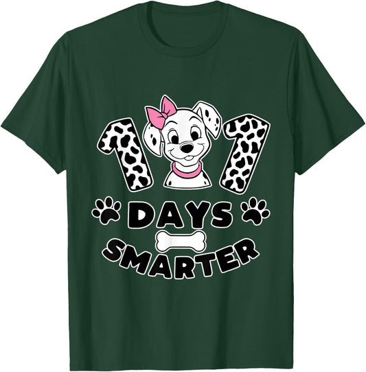 100th Days Of School / 101 Days Smarter 100 for Girls Kids T-Shirt - T-Shirt | Forest