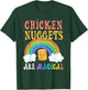 Foodie Rainbow Chicken Nuggets Are Magical Chicken Nuggets T-Shirt - T-Shirt | Forest