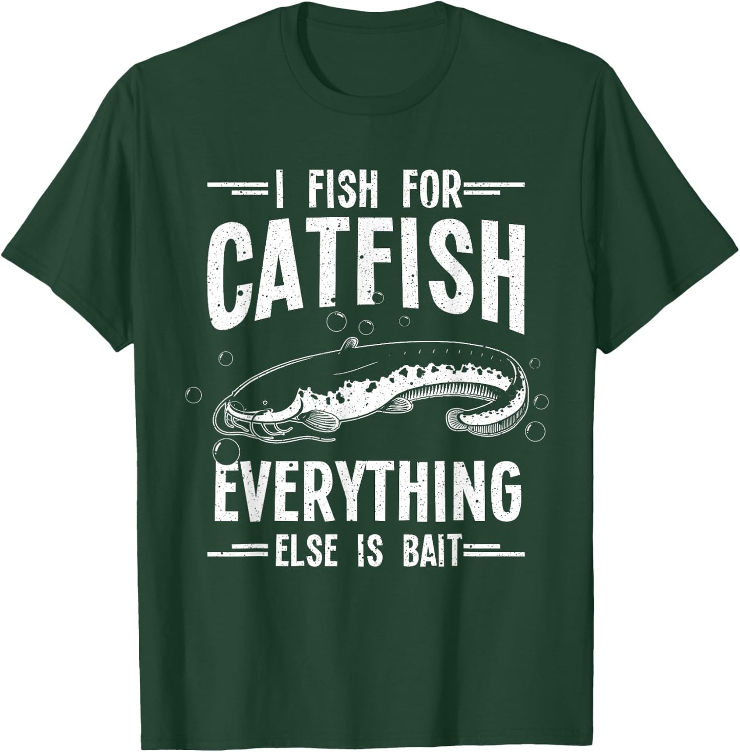 Funny Catfishing Design Women Catfish Fishing Hunter T-Shirt - T-Shirt | Forest