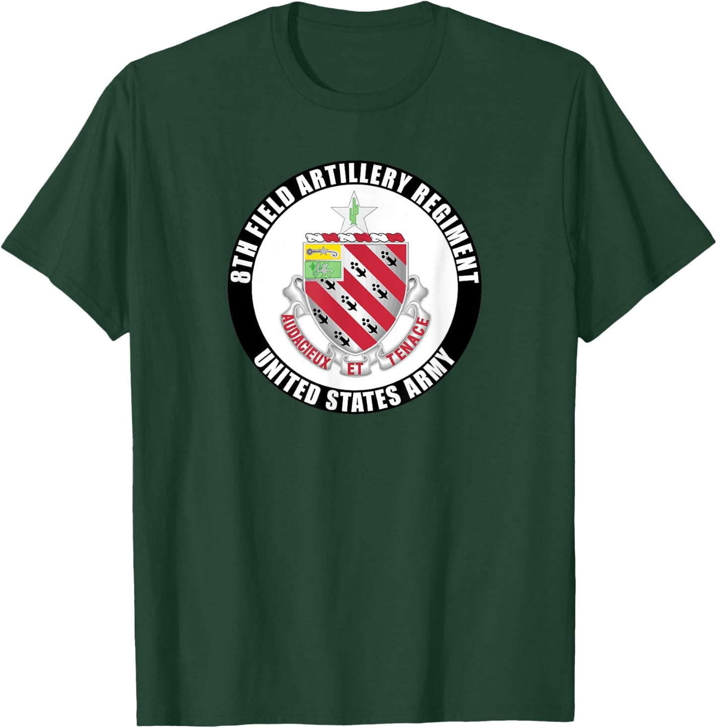 8th Field Artillery Regiment United States Army Veteran T-Shirt - T-Shirt | Forest